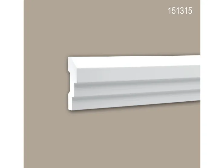 PROFHOME 151315 Wand- und Friesleiste Stuckleiste Zierleiste Wandleiste 2 m 200 cm x 2,2 cm x 7,5 cm Weiß* Zierprofile