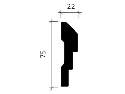 PROFHOME 151315 Wand- und Friesleiste Stuckleiste Zierleiste Wandleiste 2 m 200 cm x 2,2 cm x 7,5 cm Weiß* Zierprofile