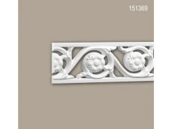 PROFHOME 151369 Wand- und Friesleiste Stuckleiste Zierleiste Friesleiste 2 m 200 cm x 1,1 cm x 5,4 cm Weiß