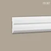 PROFHOME 151357 Wand- und Friesleiste Stuckleiste Zierleiste Friesleiste 2 m 200 cm x 1,2 cm x 4,8 cm Weiß* Zierprofile
