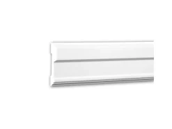 PROFHOME 151344 Wand- und Friesleiste Stuckleiste Zierleiste Wandleiste 2 m 200 cm x 1,8 cm x 9 cm Weiß* Zierprofile