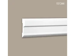PROFHOME 151344 Wand- und Friesleiste Stuckleiste Zierleiste Wandleiste 2 m 200 cm x 1,8 cm x 9 cm Weiß* Zierprofile