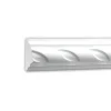 PROFHOME 151312 Wand- und Friesleiste Stuckleiste Zierleiste Wandleiste 2 m 200 cm x 1,9 cm x 4 cm Weiß* Zierprofile