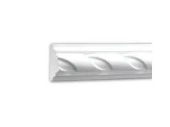 PROFHOME 151312 Wand- und Friesleiste Stuckleiste Zierleiste Wandleiste 2 m 200 cm x 1,9 cm x 4 cm Weiß* Zierprofile