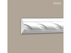 PROFHOME 151312 Wand- und Friesleiste Stuckleiste Zierleiste Wandleiste 2 m 200 cm x 1,9 cm x 4 cm Weiß* Zierprofile