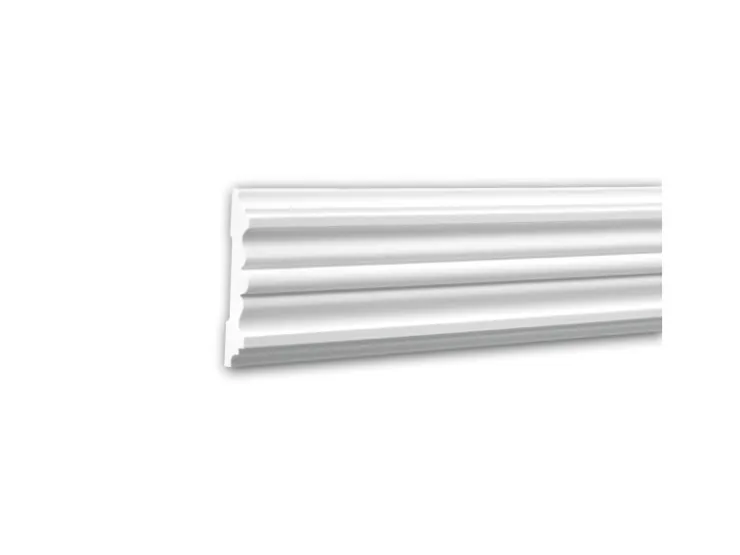 PROFHOME 151310 Wand- und Friesleiste Stuckleiste Zierleiste Wandleiste 2 m 200 cm x 1,9 cm x 9,6 cm Weiß