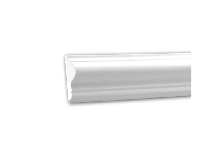 PROFHOME 151301 Wand- und Friesleiste Stuckleiste Zierleiste Wandleiste 2 m 200 cm x 1,6 cm x 4,2 cm Weiß* Zierprofile