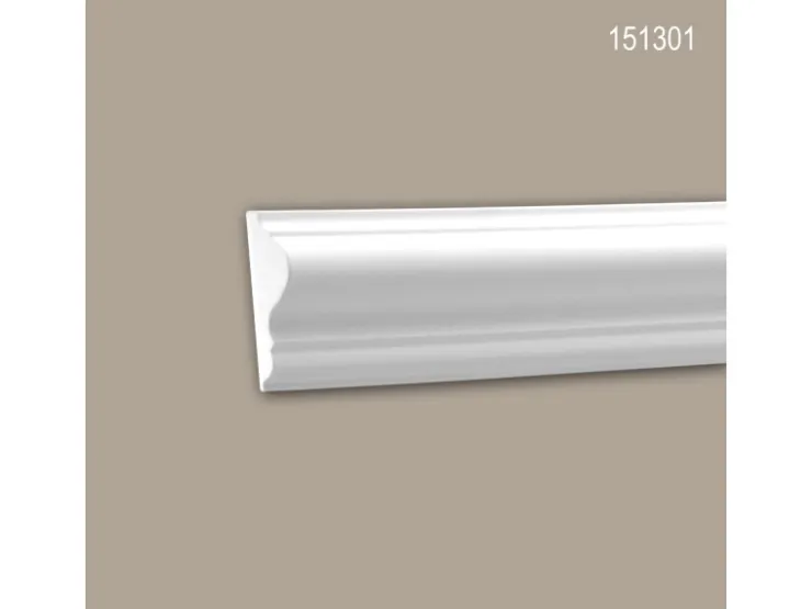 PROFHOME 151301 Wand- und Friesleiste Stuckleiste Zierleiste Wandleiste 2 m 200 cm x 1,6 cm x 4,2 cm Weiß* Zierprofile