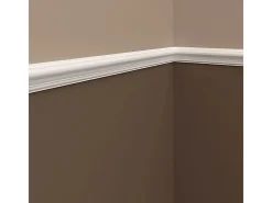 PROFHOME 151301 Wand- und Friesleiste Stuckleiste Zierleiste Wandleiste 2 m 200 cm x 1,6 cm x 4,2 cm Weiß* Zierprofile