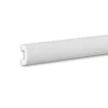 PROFHOME 651815 Wandleiste Friesleiste Zierleiste Stuckleiste 2 m 200 cm x 2 cm x 4 cm Weiß* Zierprofile