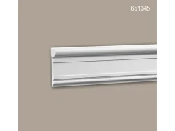 PROFHOME 651345 Wandleiste Friesleiste Zierleiste Wandleiste 2 m 200 cm x 2,2 cm x 9,4 cm Weiß* Zierprofile