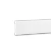 PROFHOME 651363 Wandleiste Stuckleiste Zierleiste Friesleiste Stoßfest 2 m 200 cm x 1,3 cm x 7,0 cm Weiß