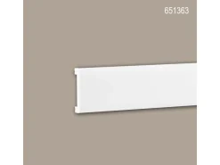 PROFHOME 651363 Wandleiste Stuckleiste Zierleiste Friesleiste Stoßfest 2 m 200 cm x 1,3 cm x 7,0 cm Weiß