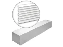 PROFHOME 659803-Box 3D Wandpaneele 1 Karton Set mit 3 Paneelen 6 m Weiß