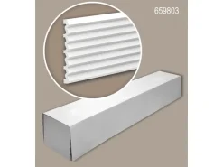 PROFHOME 659803-Box 3D Wandpaneele 1 Karton Set mit 3 Paneelen 6 m Weiß