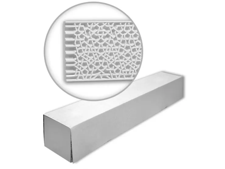 PROFHOME 151518-Box 3D Wandpaneele 1 Karton Set mit 2 Paneelen 4,08 m Weiß* Deckenplatten