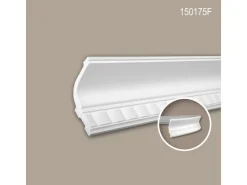 PROFHOME 150175F Flexible Eckleiste Stuckleiste aus Flexiblem Polyurethan 2 m 200 cm x 11,9 cm x 13,3 cm Weiß* Tapezierzubehör