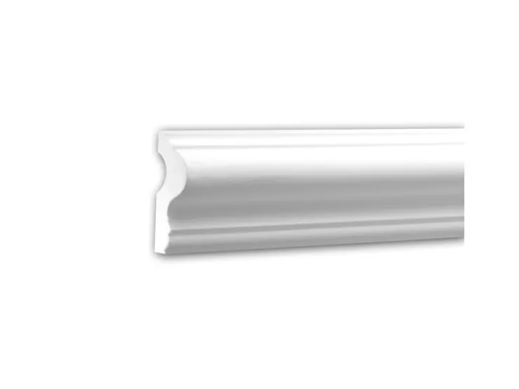 PROFHOME 151302F Flexible Wand- und Friesleiste Stuckleiste Zierleiste 2 m 200 cm x 2,5 cm x 6 cm Weiß* Zierprofile
