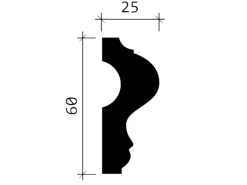 PROFHOME 151302F Flexible Wand- und Friesleiste Stuckleiste Zierleiste 2 m 200 cm x 2,5 cm x 6 cm Weiß* Zierprofile