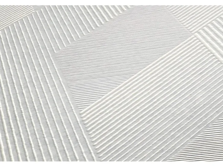 PROFHOME 938731-GU Grafik Tapete Rauten Muster Matt Weiß 1,06 m x 25,00 m 26,50 m2 Weiß