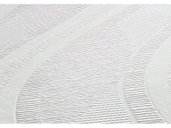 PROFHOME 260512-GU Streifen Tapete Geschwungene Linien Matt Weiß 0,53 m x 10,05 m 5,33 m2 Weiß* Überstreichbare Tapeten