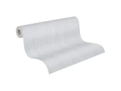 PROFHOME 248619-GU Struktur Tapete Gestreiftes Muster Matt Weiß 1,06 m x 25,00 m 26,50 m2 Weiß