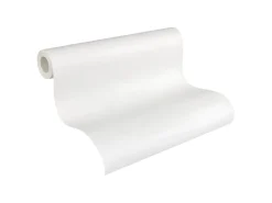 PROFHOME 305817-GU Struktur Tapete Uni Matt Weiß 0,53 m x 10,05 m 5,33 m2 Weiß