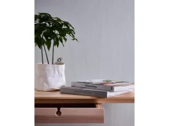 PROFHOME 248510-GU Struktur Tapete Streifen Matt Weiß 0,53 m x 10,05 m 5,33 m2 Weiß* Überstreichbare Tapeten