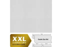 PROFHOME 573018-GU Struktur Tapete Abstrakt Matt Weiß 1,06 m x 25,00 m 26,50 m2 Weiß* Überstreichbare Tapeten