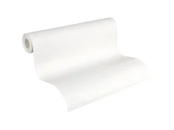 PROFHOME 570215-GU Struktur Tapete Uni Matt Weiß 0,53 m x 10,05 m 5,33 m2 Weiß