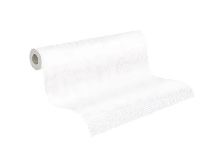 PROFHOME 953461-GU Textiloptik Tapete Struktur Matt Weiß 1,06 m x 25,00 m 26,50 m2 Weiß