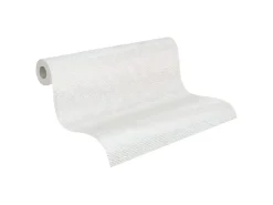PROFHOME 145116-GU Textiloptik Tapete Struktur Matt Weiß 1,06 m x 25,00 m 26,50 m2 Weiß* Überstreichbare Tapeten