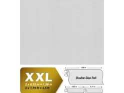 PROFHOME 251312-GU Textiloptik Tapete Struktur Matt Weiß 1,06 m x 25,00 m 26,50 m2 Weiß* Überstreichbare Tapeten