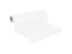 PROFHOME 250612-GU Textiloptik Tapete Struktur Matt Weiß 1,06 m x 25,00 m 26,50 m2 Weiß