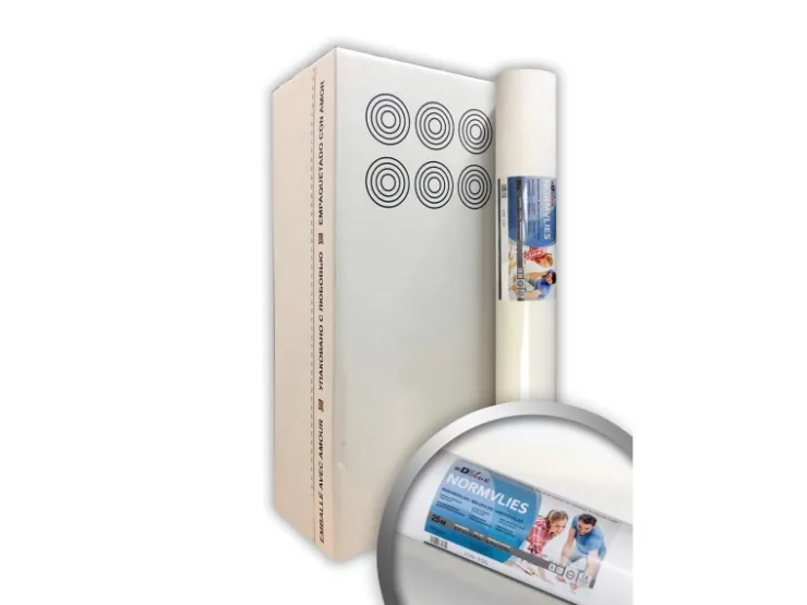PROFHOME NORMVLIES 150 g Renoviervlies glatte Vliestapete 1 Karton 6 Rollen Weiß 112,5 m2 25,05 m x 0,75 m 18,75 m2 Weiß