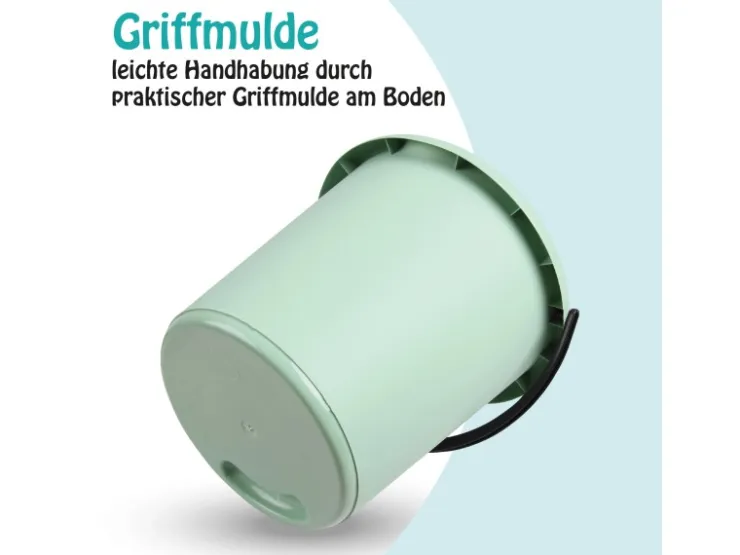 ProHome Eimer 5 Liter Kunststoffbügel Grün 1er Pack* Reinigung|Malerbedarf