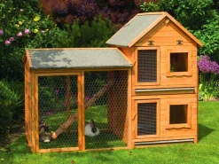Promadino Kleintiervilla Maxi mit Erweiterung und Freilaufgehege* Kleintierbedarf