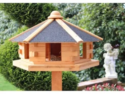 Promadino Vogelhaus Fehmarn aus Kiefernholz Ø 59 cm Höhe 38 cm ohne Fuß* Vogelbedarf
