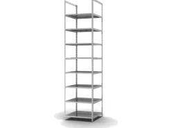 PROREGAL Aktenregal Schraubsystem Grundregal HxBxT 290 x 75 x 60 cm 8 Ebenen Fachlast 90 kg Ohne Deckboden Beidseitig Nutzbar* Büroregale