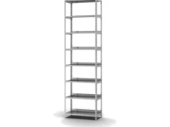 PROREGAL Aktenregal Schraubsystem Grundregal HxBxT 255 x 75 x 30 cm 8 Ebenen Fachlast 60 kg Mit Deckboden Einseitig Nutzbar