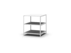 PROREGAL Aktenregal Schraubsystem Grundregal HxBxT 80 x 75 x 60 cm 3 Ebenen Fachlast 90 kg Mit Deckboden Beidseitig Nutzbar