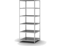 PROREGAL Aktenregal Schraubsystem Grundregal HxBxT 185 x 75 x 60 cm 6 Ebenen Fachlast 90 kg Mit Deckboden Beidseitig Nutzbar* Büroregale