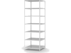 PROREGAL Aktenregal Schraubsystem Grundregal HxBxT 220 x 75 x 60 cm 7 Ebenen Fachlast 90 kg Mit Deckboden Beidseitig Nutzbar