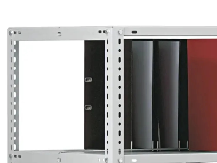 PROREGAL Aktenregal Schraubsystem Grundregal HxBxT 220 x 75 x 60 cm 7 Ebenen Fachlast 90 kg Mit Deckboden Beidseitig Nutzbar* Büroregale