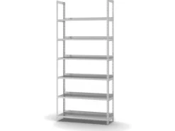 PROREGAL Aktenregal Schraubsystem Grundregal HxBxT 220 x 100 x 30 cm 6 Ebenen Fachlast 60 kg Ohne Deckboden Einseitig Nutzbar