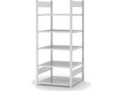 PROREGAL Aktenregal Stecksystem T-Profil Grundregal HxBxT 175 x 75 x 60 cm 5 Ebenen Fachlast 90 kg Beidseitig Nutzbar