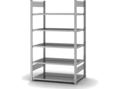 PROREGAL Aktenregal Stecksystem T-Profil Grundregal HxBxT 175 x 100 x 60 cm 5 Ebenen Fachlast 90 kg Beidseitig Nutzbar