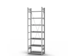 PROREGAL Aktenregal Stecksystem T-Profil Grundregal HxBxT 235 x 75 x 30 cm 7 Ebenen Fachlast 60 kg Einseitig Nutzbar