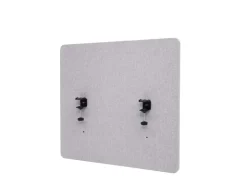 PROREGAL Akustik-Tischtrennwand HxBxT 60x65x2 cm Doppelwandig Stoff Büro-Sichtschutz Schreibtisch Pinnwand