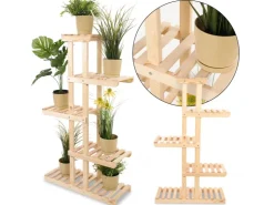 PROREGAL Blümenstande FLORACK HxBxT 117x68x25cm 6 Ablagen Kieferholz Natur* Holzregale